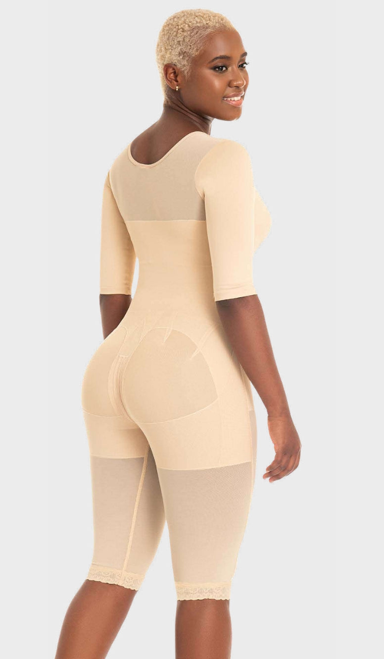F0161 Faja larga con cobertura en espalda, brazos y busto