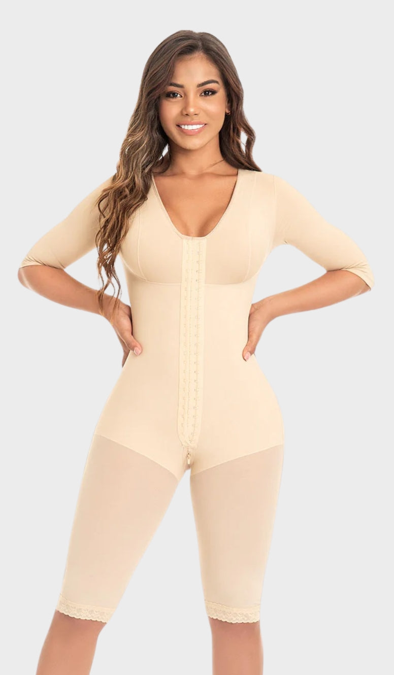 F0161 Faja larga con cobertura en espalda, brazos y busto