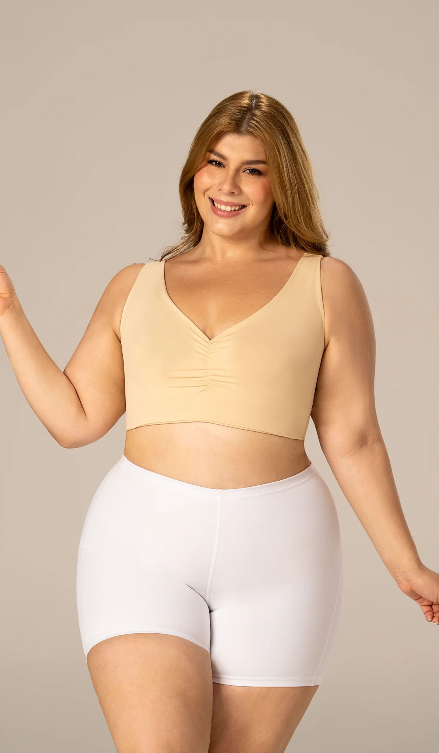 B06006 Top de realce (Beige)