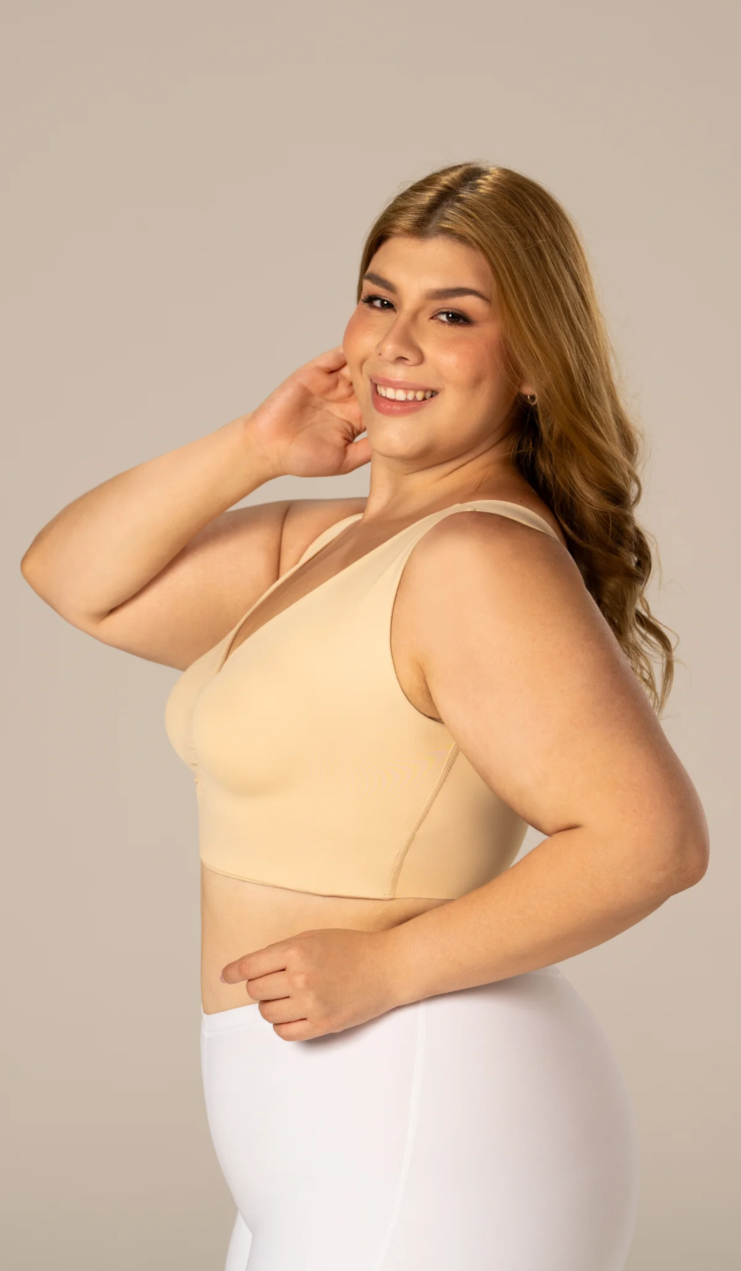 B06006 Top de realce (Beige)