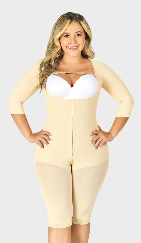 F0074- Faja larga con cobertura en espalda y brazos