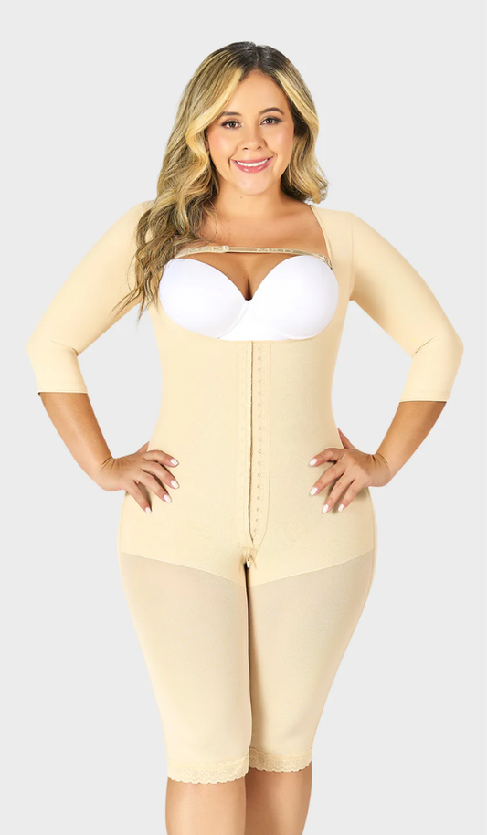 F0074- Faja larga con cobertura en espalda y brazos