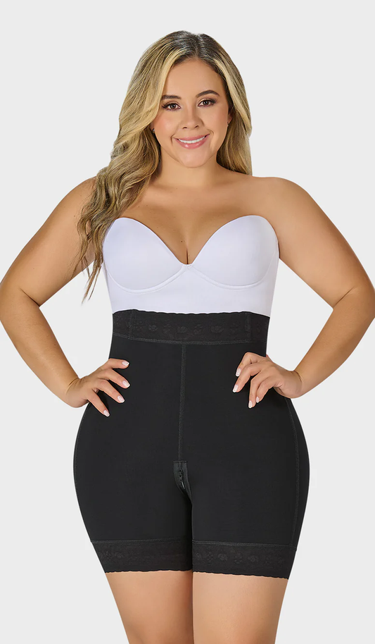SXA0327 Short corto con talle extra alto
